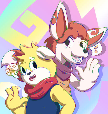 Pinkish Yellow Dynamic Duo